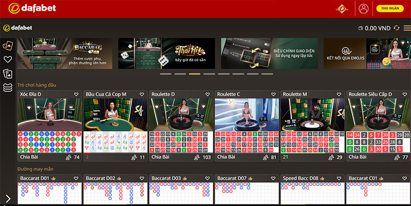Tìm hiểu về trang live casino tại Dafabet